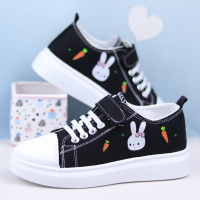 婕秘8-11-13-15岁帆布鞋2022春季薄款板鞋软底休闲鞋中大童少女学生鞋