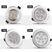 射灯led天花灯嵌入式家用明装孔灯筒灯3w5w7w9w12w店铺商用