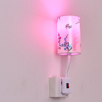 插座小夜灯带灯罩卧室床头灯电灯泡带开关led护眼喂奶插电小台灯