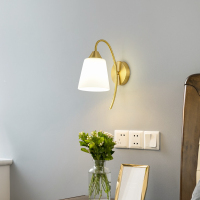 全铜壁灯卧室床头灯轻奢现代简约客厅灯美式创意楼梯过道墙壁灯具