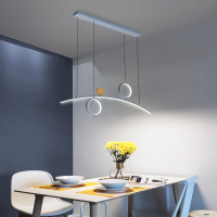 餐厅吊灯led极简约现代大气创意个性灯具长条小吧台北欧餐桌吊灯