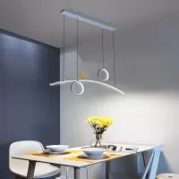 餐厅吊灯led极简约现代大气创意个性灯具长条小吧台北欧餐桌吊灯