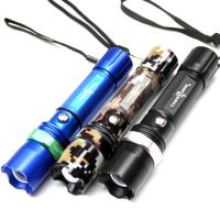 夜驴骑强光手电筒充电可调焦led高亮远射迷你家用户外防身手电