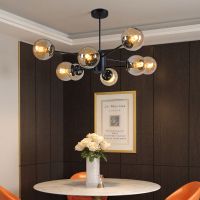 北欧风格实木魔豆吊灯欧式客厅简约卧室灯创意个性餐厅灯分子吊灯