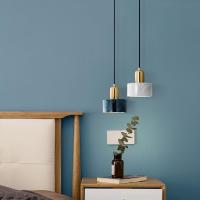 主卧室床头吊灯现代简约轻奢北欧餐厅大理石吊灯网红飘窗灯小吊灯