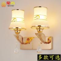 壁灯床头简约现代客厅过道楼梯双头宾馆婚房带开关玻璃卧室床头灯