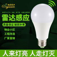 led微波雷达感应灯红外人体感应声控灯纯光控灯家用椄递过道灯