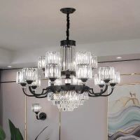 吊灯水晶吊灯客厅灯简约现代大气别墅轻奢美式家用复式楼大厅灯具