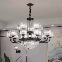 吊灯水晶吊灯客厅灯简约现代大气别墅轻奢美式家用复式楼大厅灯具
