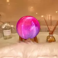 月球星空小夜灯卧室宿舍氛围装饰灯生日礼物送女闺蜜不插电小夜灯