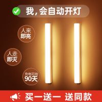 人体感应小夜灯家用过道楼梯声控智能楼道光控橱柜床头灯衣柜充电