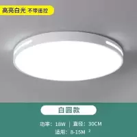 灯具大全led吸顶灯卧室灯灯饰客厅灯大厅新款家用阳台简约现代|白色款 50cm圆形白光36W