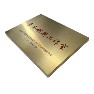 鲁韵慧行 金属牌匾 40*30cm 烤漆印刷工艺 块