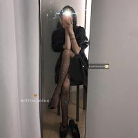 述雅网红镂空性感黑丝打底袜女袜子美腿袜春装可外穿闪闪网袜丝袜潮