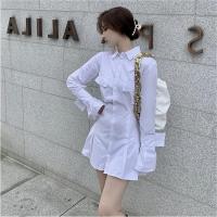 述雅大码女装气质收腰显瘦衬衫裙2021新款胖mm时尚洋气心机连衣裙女
