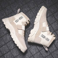 男鞋夏季2021新款高帮帆布板鞋百搭韩版潮流学生高邦休闲运动潮鞋