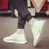 述雅春季袜子鞋男鞋子2021新款帆布夏季运动网鞋透气一脚蹬懒人小白鞋