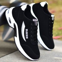 述雅男鞋子2021新款男士运动鞋皮面防水鞋百搭跑步鞋户外休闲潮鞋