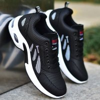 述雅运动鞋男春季新款防水休闲鞋男大码潮鞋子百搭男士厚底增高鞋