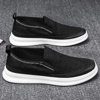 述雅老北京布鞋男懒人一脚蹬夏季透气散步开车潮鞋潮流百搭休闲帆布鞋