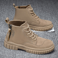 述雅马丁靴男2020冬季新款高帮英伦风休闲百搭男士工装鞋中帮劳保靴子
