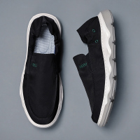 述雅夏季男鞋一脚蹬帆布鞋韩版潮百搭透气小白休闲鞋冰丝板鞋软底