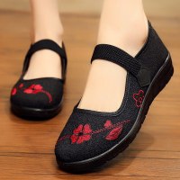 述雅中老年人妈妈帆布鞋子春夏老北京布鞋女官方新款老人奶奶鞋