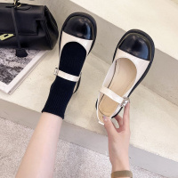 述雅英伦风皮鞋设计感小众玛丽珍鞋美式JK春夏新款厚底单鞋女鞋穆勒鞋