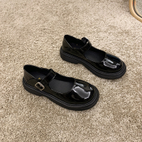 述雅小皮鞋女2021年夏新款薄款浅口粗跟时尚百搭英伦风jk玛丽珍鞋