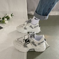 述雅小白老爹鞋女潮ins2021新款秋季透气网面春秋女运动休闲鞋子