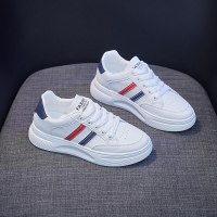 述雅女鞋小白鞋女2021年新款夏秋季百搭休闲运动鞋厚底透气板鞋学生韩版