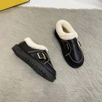 述雅女2021年秋冬新款加绒保暖皮带扣平底网红述尚百搭复古雪地靴