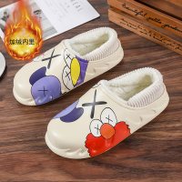 述雅棉拖鞋冬季包跟保暖2021新款家居室内情侣家用户外两用棉鞋男