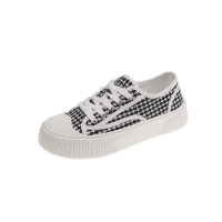 厚底帆布鞋女增高日系ins休闲大头饼干鞋2022春新款百搭港风板鞋