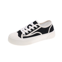 饼干鞋千鸟格帆布鞋女2022春韩版学生厚底休闲运动小鞋