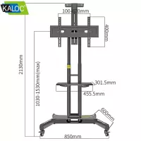 帮客材配KALOC黑电支架KLC-151电视移动推车 适用32-65英寸承重45.5kg 450元/套一套起售 含运费