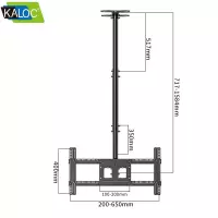 帮客材配KALOC黑电挂架T70-15电视吊架32-70英寸119元/套 4套起售 不含运费