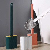 【时尚马桶刷】 cmaos 无死角多功能带底座家用宿舍洁厕刷壁挂硅胶软毛清洁刷套装