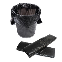 [背心款150只]olevo100只垃圾袋一次性家用黑色加厚型手提式背心式中号批发厨房卫生间塑料袋子