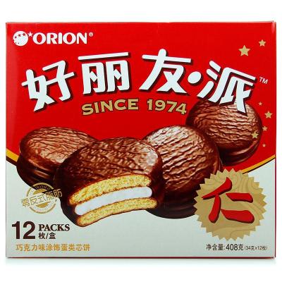 好丽友(Orion) 糕点 巧克力派408g/盒 12枚(蛋糕礼盒)
