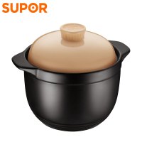 苏泊尔(SUPOR)砂锅汤锅炖锅新陶养生煲怡悦系列陶瓷煲明火专用 4.5升活力黄EB45CAT01