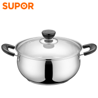 苏泊尔(SUPOR)汤锅 ST22H3 燃气灶电磁炉适用 304不锈钢复底锅具 直径22CM 煲汤炖锅煮粥煮面锅锅具