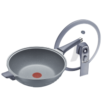 苏泊尔(SUPOR) 铸铝锅微压晶铸不粘锅炒锅家用火红点炒锅星星石少油烟锅具30cm EC30CAP01