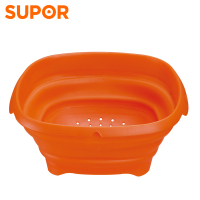 苏泊尔(SUPOR)易储存可折叠厨房漏孔洗菜盆22cm.炫彩系列KG22C1