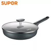 苏泊尔(SUPOR) 平底锅煎锅麦饭石色不粘锅聚油底家用煎蛋牛排天然系列磁炉通用EJ26WAN01/ EJ28WAN01
