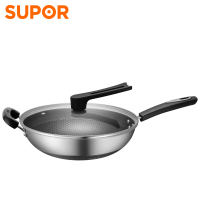 苏泊尔(SUPOR) 316L不锈钢防粘锅炒菜少油烟蜂窝双面屏家用烹饪锅具磁炉通用34cm EC34JKC02