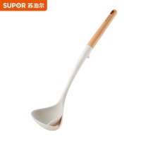 苏泊尔(SUPOR) 硅胶锅铲炒菜铲漏勺不粘锅平底煎锅铲子耐高温护锅铲木质手柄铲勺厨具 KT03AR10