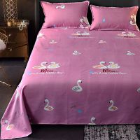 床单被单单件单人双人磨毛床单枕套三件套床上用品|戏水鸳鸯 150*230cm[床单+枕套1对]