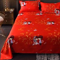 床单被单单件单人双人磨毛床单枕套三件套床上用品|天赐良缘 2.0床用[250*230cm]床单