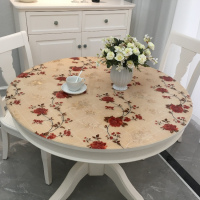 pvc软塑料玻璃圆桌桌布防水防油防烫免洗圆形餐桌垫家用茶几台布